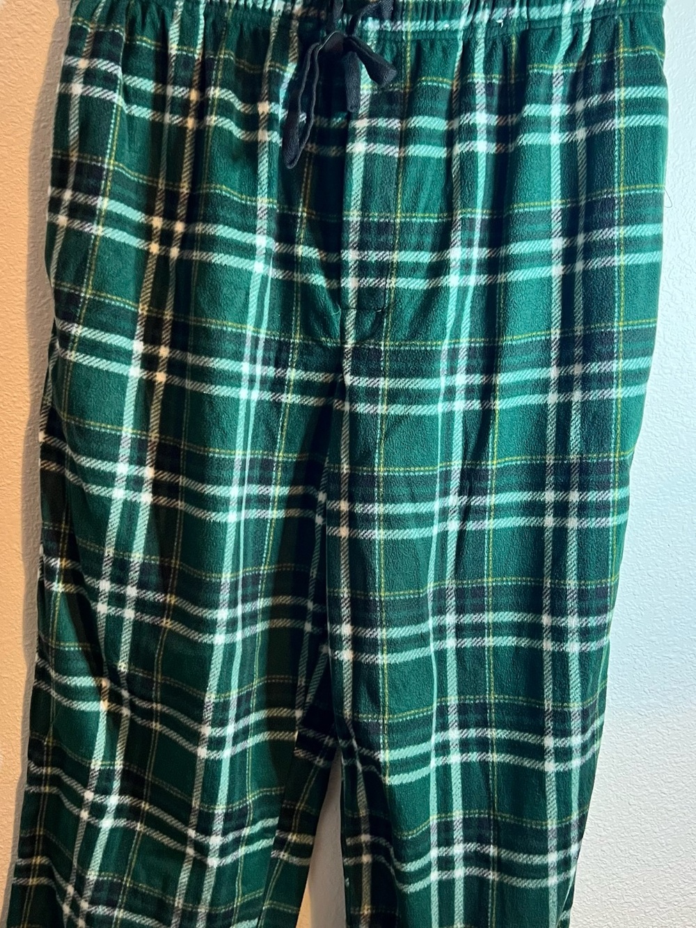 St John’s Bay Green Plaid Lounge Pants - Cozy Flannel Pajama Bottoms